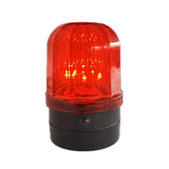 SINALIZADOR ELETRÔNICO LED PARA VIATURA COM BASE MAGNÉTICA_ VERMELHO