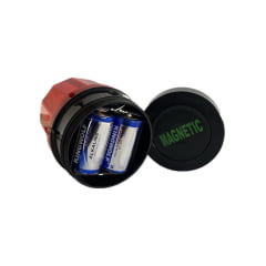 SINALIZADOR ELETRÔNICO LED PARA VIATURA COM BASE MAGNÉTICA_ VERMELHO