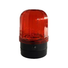 SINALIZADOR ELETRÔNICO LED PARA VIATURA COM BASE MAGNÉTICA_ VERMELHO